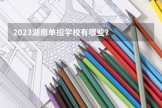 2023湖南单招学校有哪些？