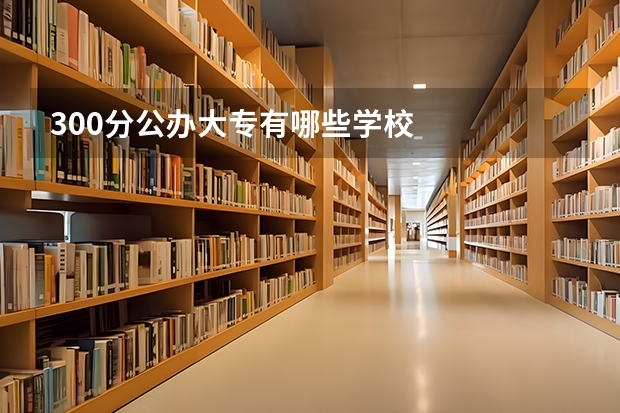 300分公办大专有哪些学校