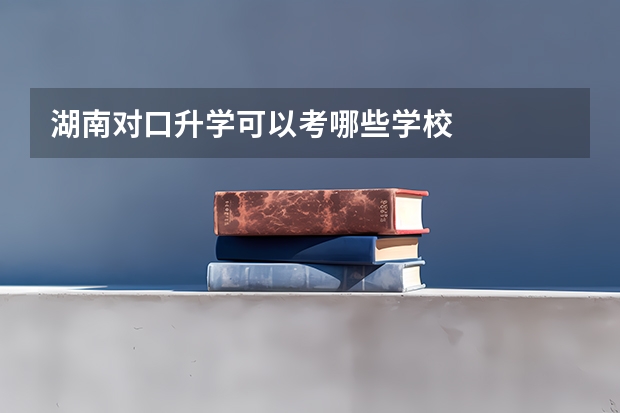 湖南对口升学可以考哪些学校