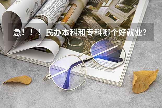 急！！！民办本科和专科哪个好就业？