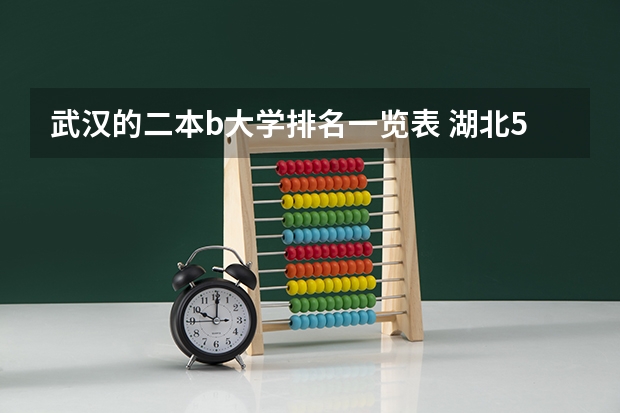 武汉的二本b大学排名一览表 湖北50所二本大学排名
