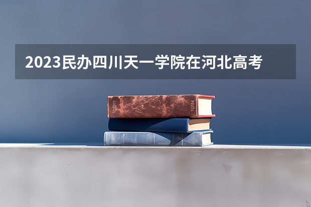 2023民办四川天一学院在河北高考专业招生计划多少人(历年招生计划)