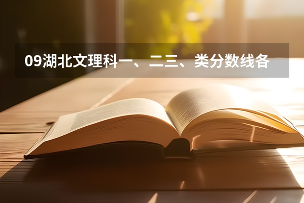 09湖北文理科一、二三、类分数线各是多少