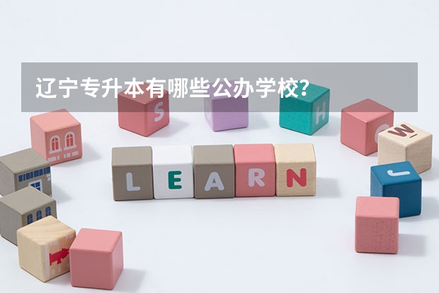 辽宁专升本有哪些公办学校？
