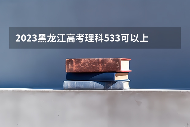 2023黑龙江高考理科533可以上什么大学