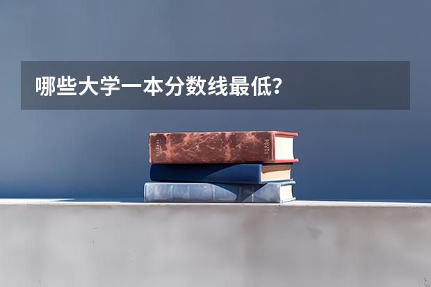哪些大学一本分数线最低？