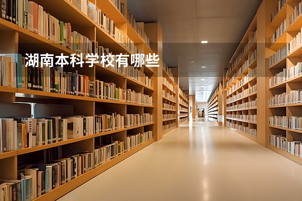 湖南本科学校有哪些
