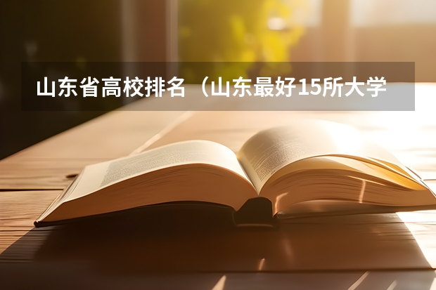 山东省高校排名（山东最好15所大学排名）