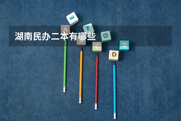 湖南民办二本有哪些