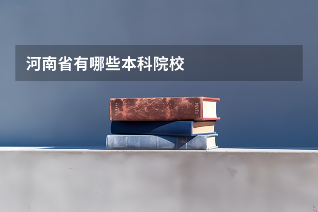 河南省有哪些本科院校