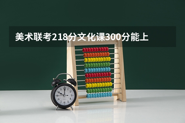 美术联考218分文化课300分能上什么学校?