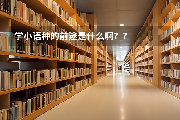 学小语种的前途是什么啊？？