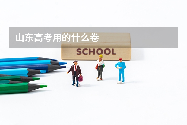 山东高考用的什么卷