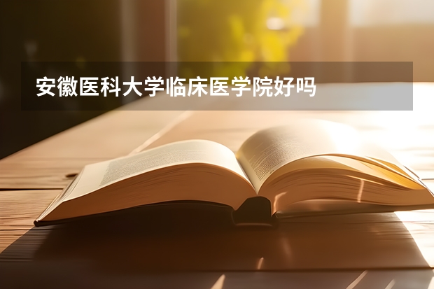 安徽医科大学临床医学院好吗