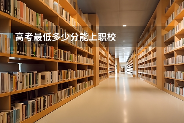 高考最低多少分能上职校