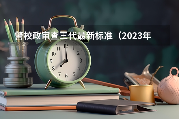 警校政审查三代最新标准（2023年警校新政审要求）