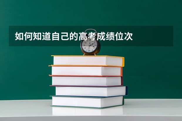 如何知道自己的高考成绩位次