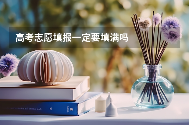 高考志愿填报一定要填满吗