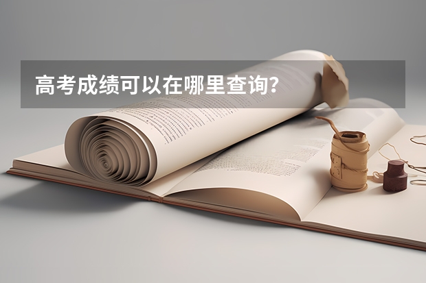 高考成绩可以在哪里查询？