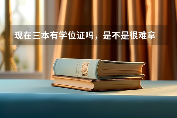 现在三本有学位证吗，是不是很难拿