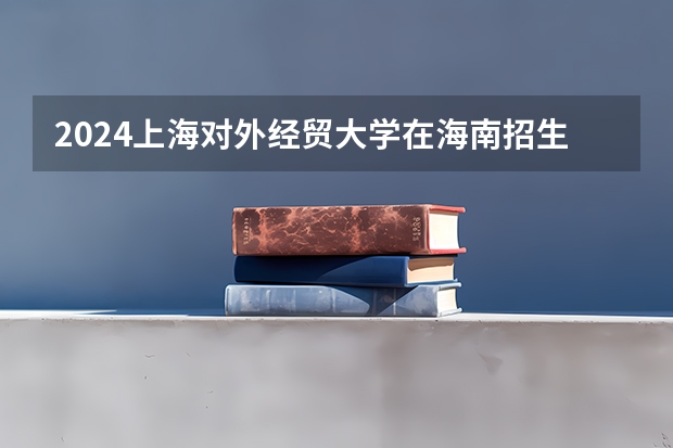 2024上海对外经贸大学在海南招生计划介绍