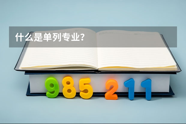 什么是单列专业？