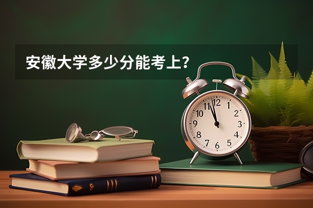 安徽大学多少分能考上？