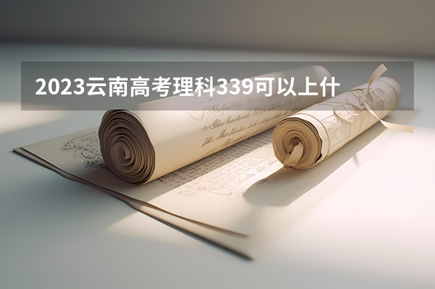 2023云南高考理科339可以上什么大学