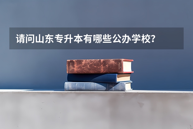 请问山东专升本有哪些公办学校?
