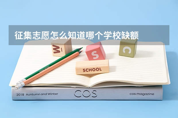 征集志愿怎么知道哪个学校缺额