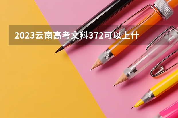 2023云南高考文科372可以上什么大学