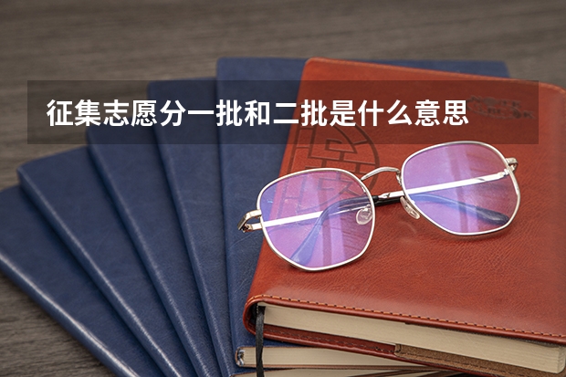 征集志愿分一批和二批是什么意思