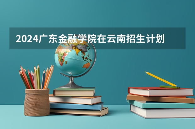 2024广东金融学院在云南招生计划介绍