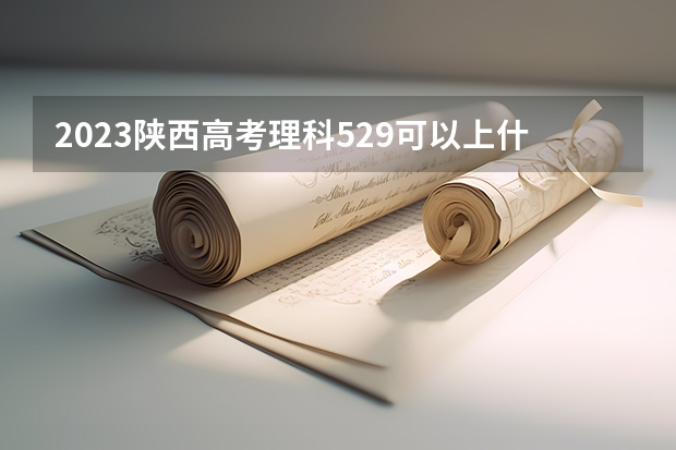 2023陕西高考理科529可以上什么大学