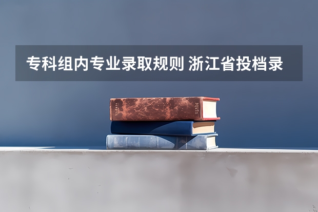 专科组内专业录取规则 浙江省投档录取规则