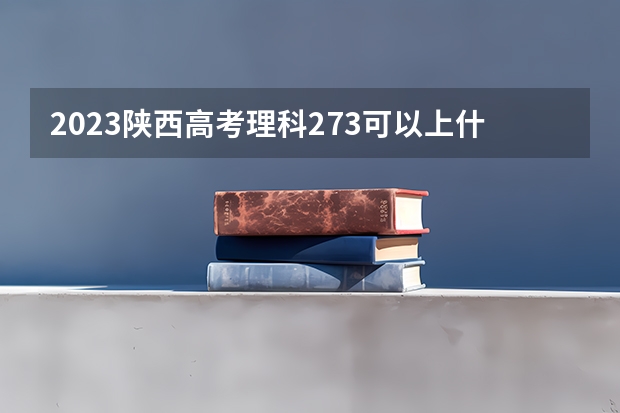 2023陕西高考理科273可以上什么大学