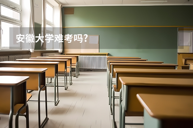 安徽大学难考吗?