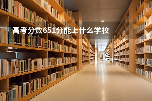 高考分数651分能上什么学校