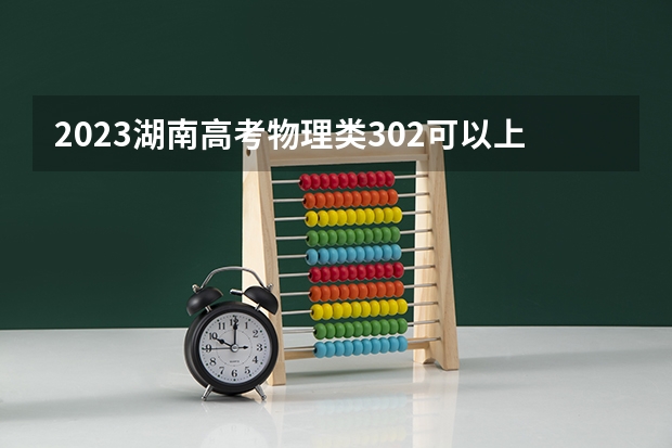 2023湖南高考物理类302可以上什么大学