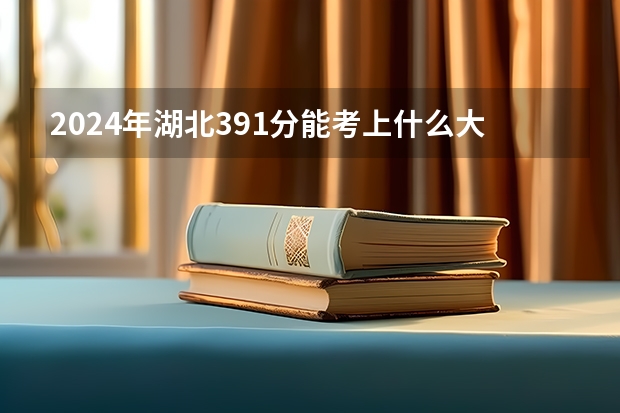 2024年湖北391分能考上什么大学?