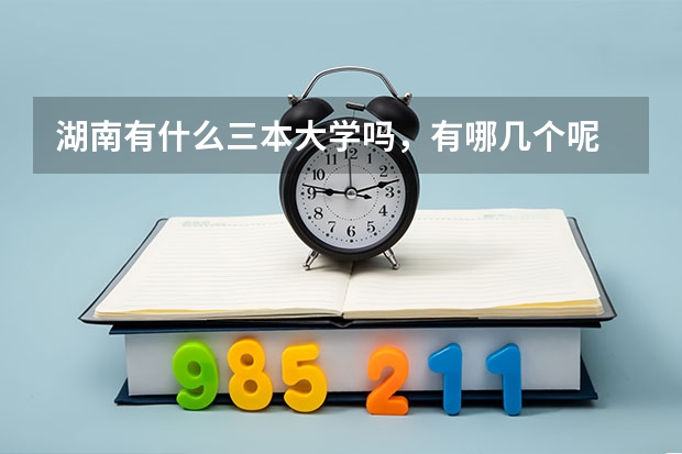 湖南有什么三本大学吗,有哪几个呢