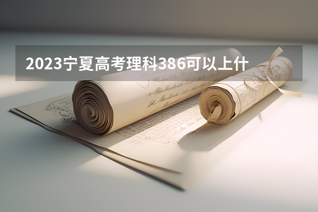2023宁夏高考理科386可以上什么大学