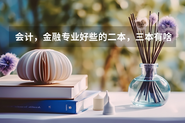 会计,金融专业好些的二本,三本有啥? 江苏三本学校排行!