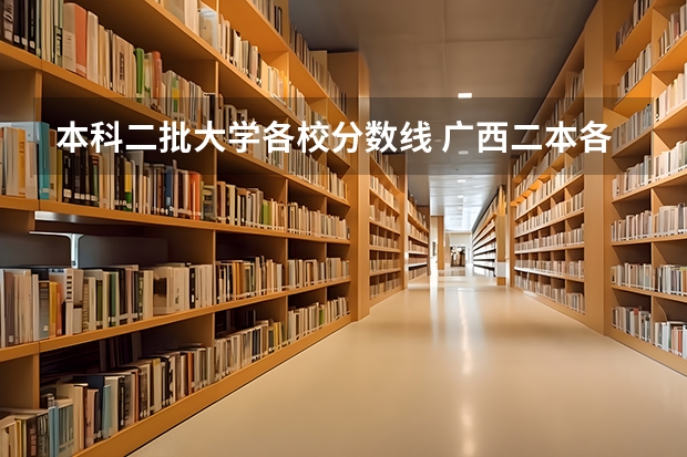 本科二批大学各校分数线 广西二本各校的录取线
