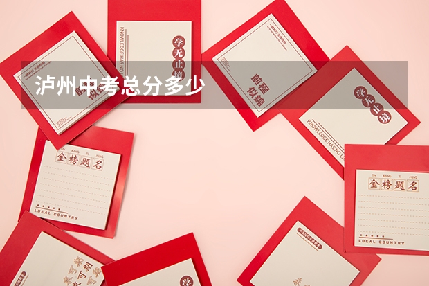 泸州中考总分多少