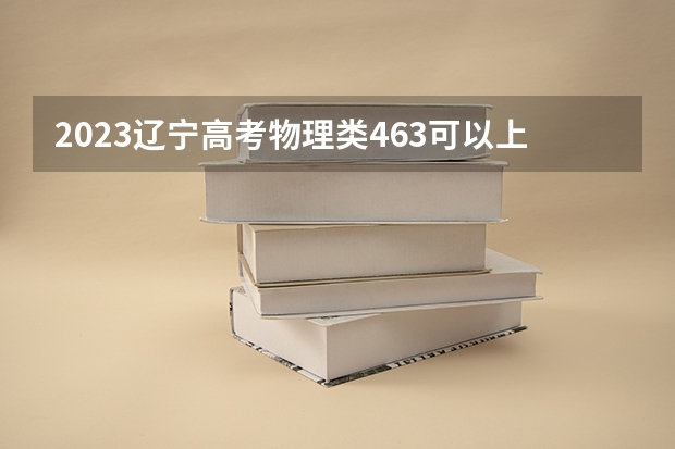 2023辽宁高考物理类463可以上什么大学