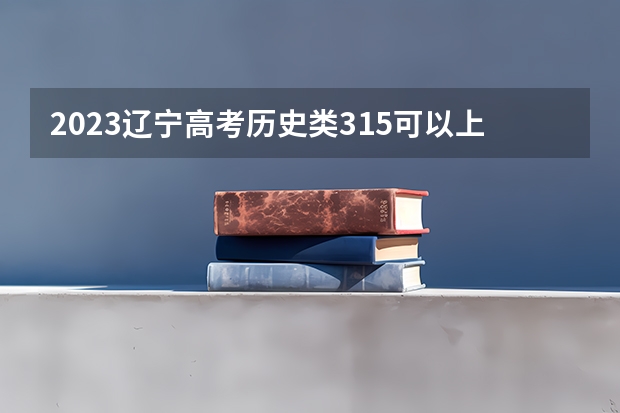 2023辽宁高考历史类315可以上什么大学