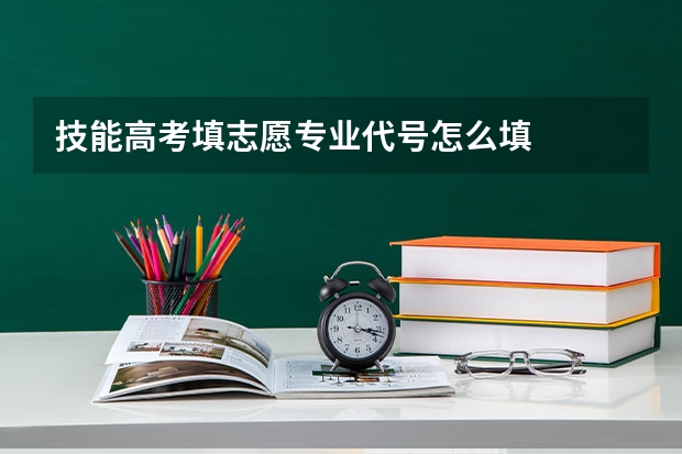 技能高考填志愿专业代号怎么填
