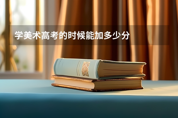 学美术高考的时候能加多少分