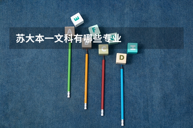 苏大本一文科有哪些专业